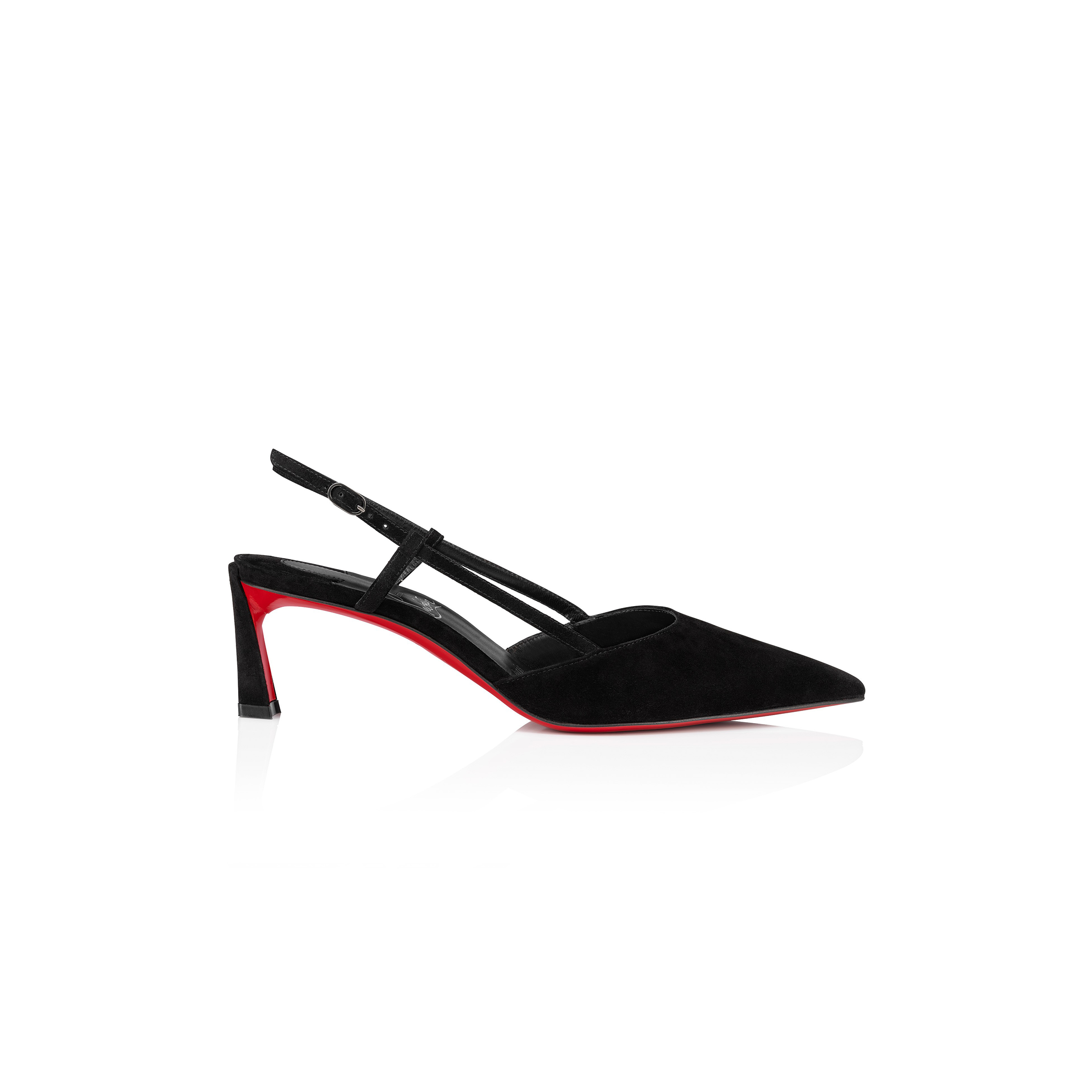 Ch**an louboutin condoroline 55 mm sling back pumps-veau velours-black-women 1250279b439